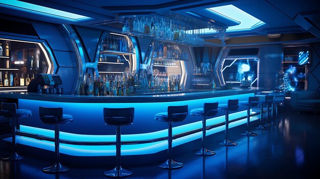 Hệ Thống Ánh Sáng Bar Theo Nhạc Là Gì? 5 futuristic bar with cool technological light 916191 130295