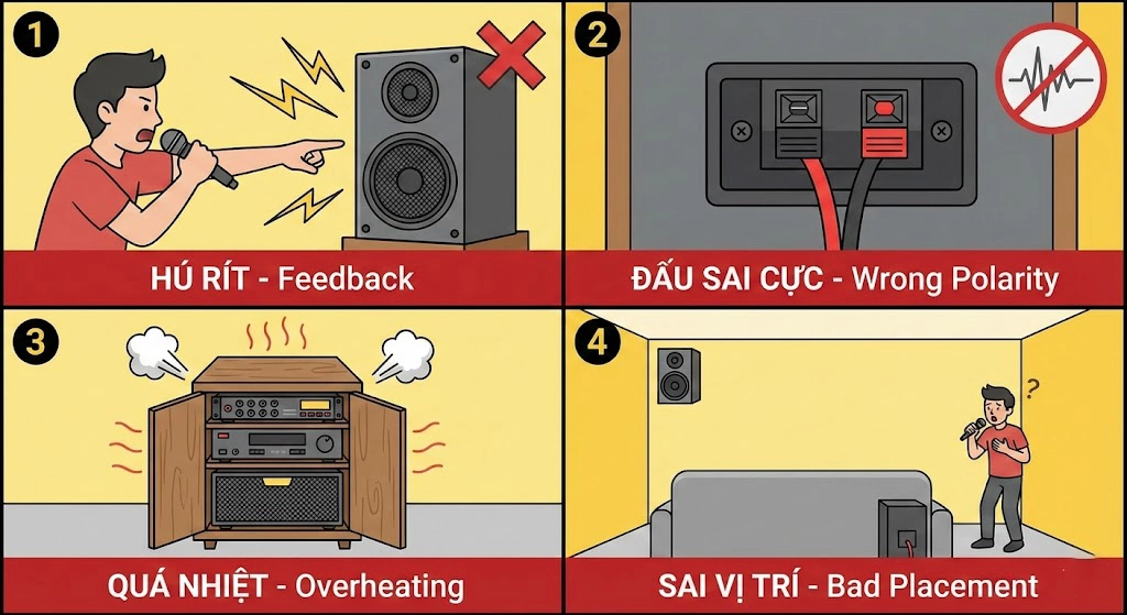 10 Loi Thuong Gap Khi Lap Dat Karaoke