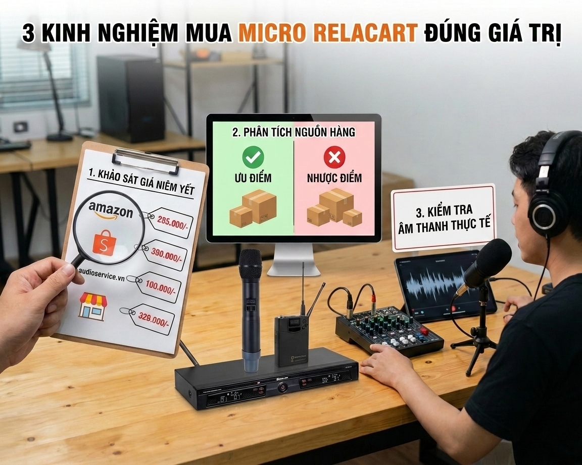 Những kinh nghiệm nhóm lại để mua micro Relacart đúng giá trị thực là gì
