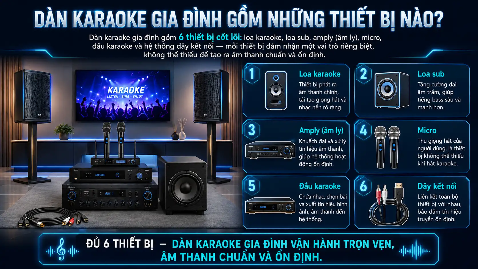 Dan Karaoke Gia Dinh Gom Nhung Thiet Bi Nao
