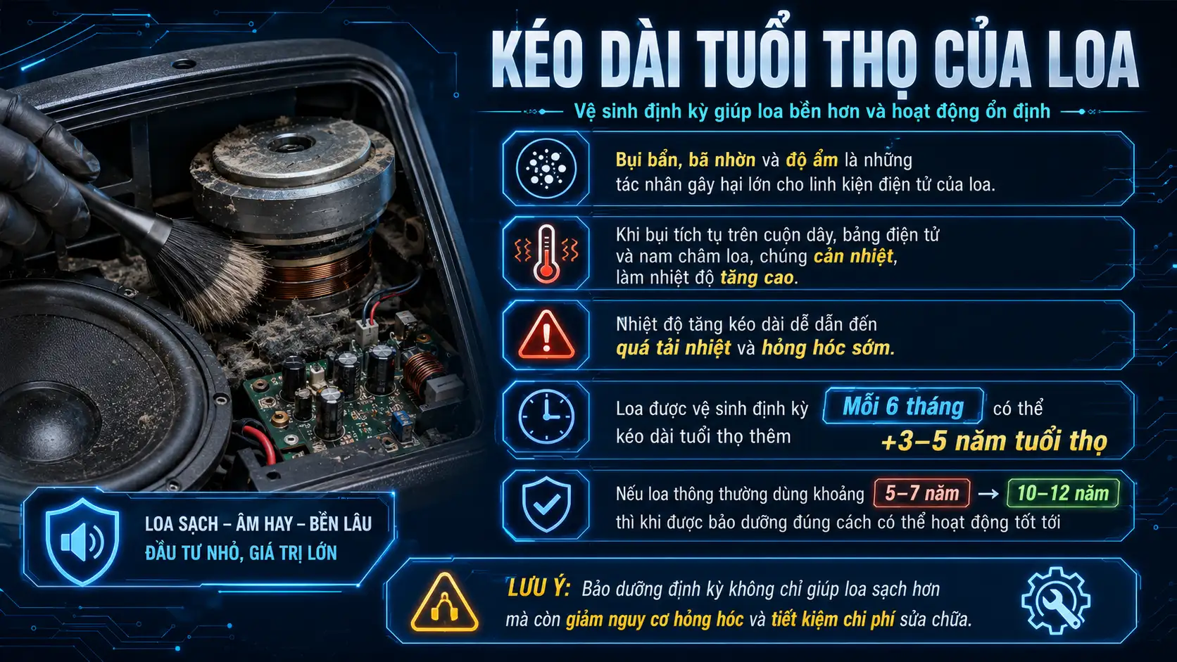 Kéo Dài Tuổi Thọ Của Loa