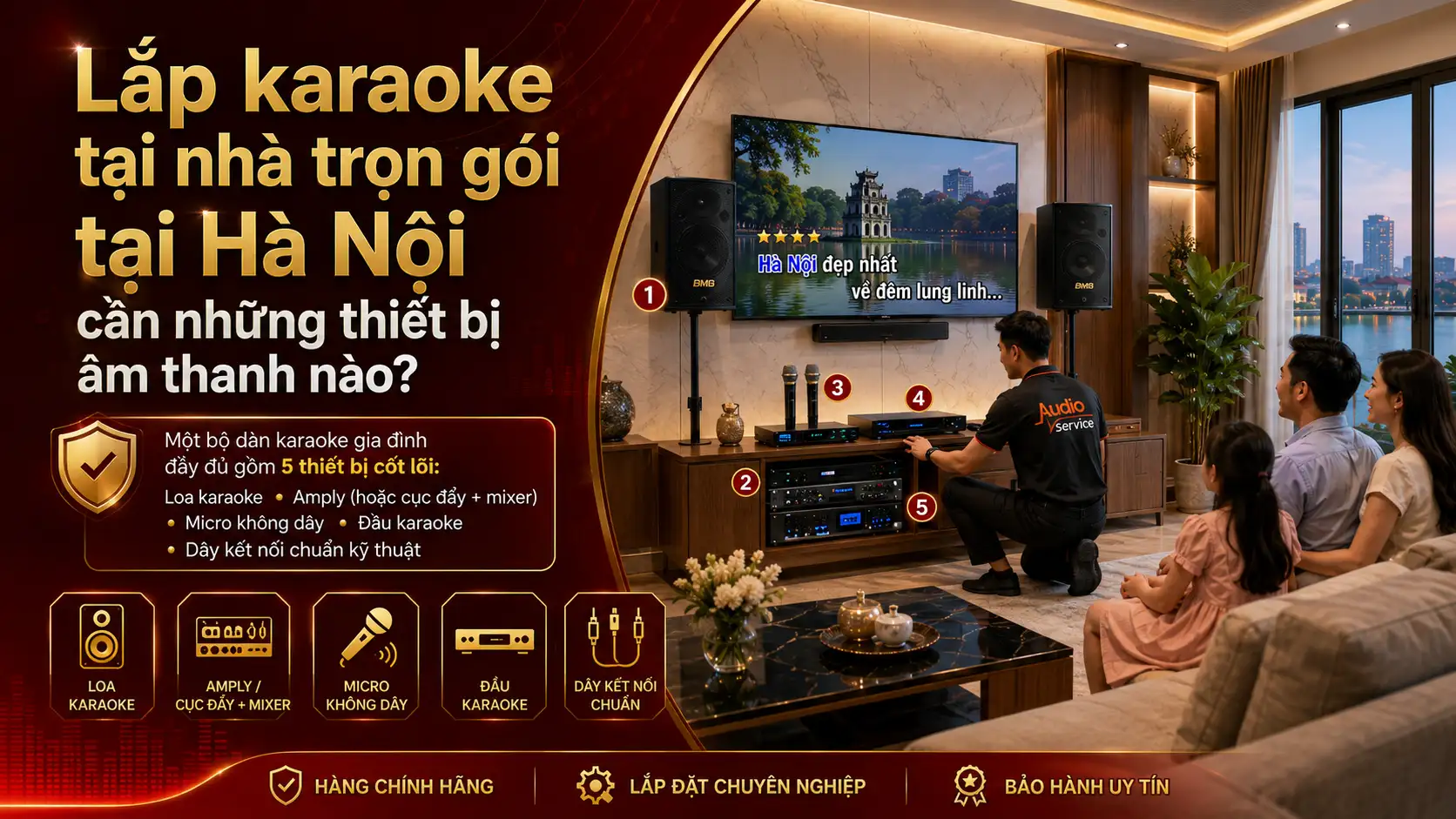 Lap karaoke tai nha tron goi tai Ha Noi can nhung thiet bi am thanh nao