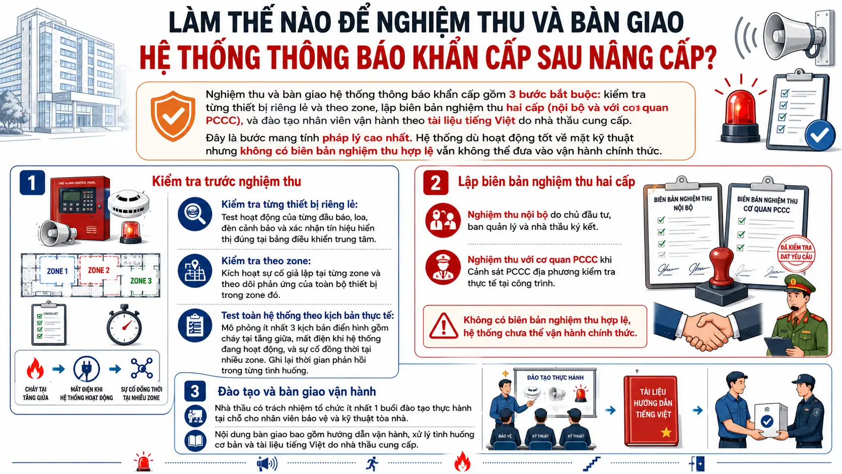 Làm Thế Nào Để Nghiệm Thu Và Bàn Giao Hệ Thống Thông Báo Khẩn Cấp Sau Nâng Cấp