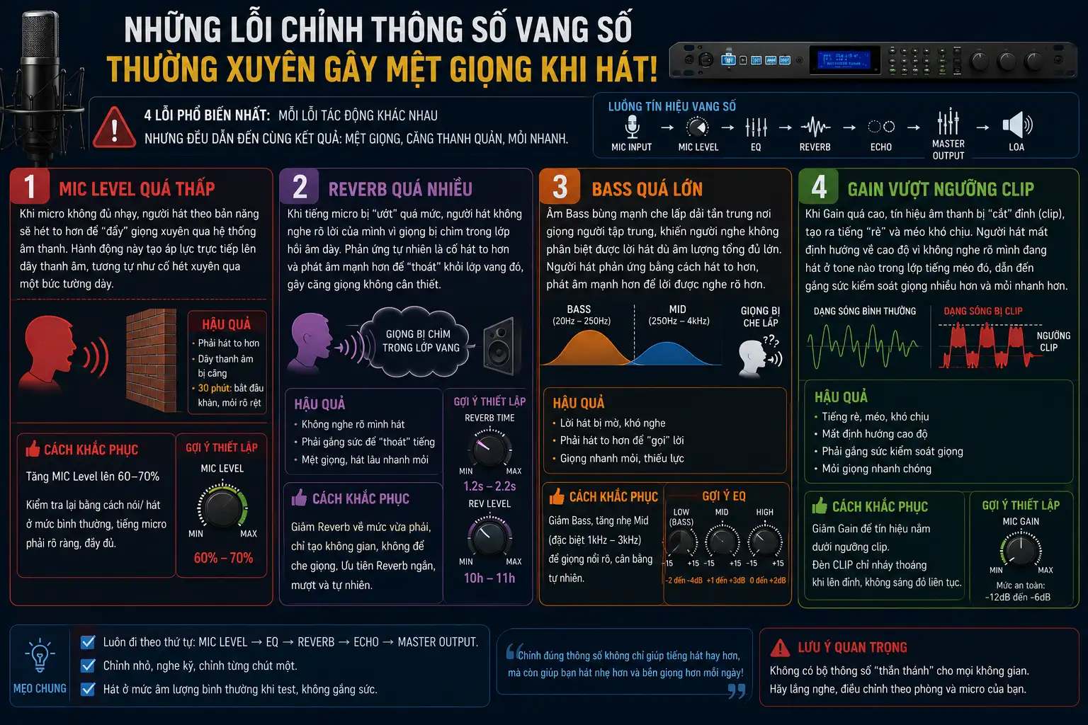 Chỉnh Vang Số Đúng Cách Có Thực Sự Giúp Hát Lâu Mà Không Bị Mỏi Giọng Không?