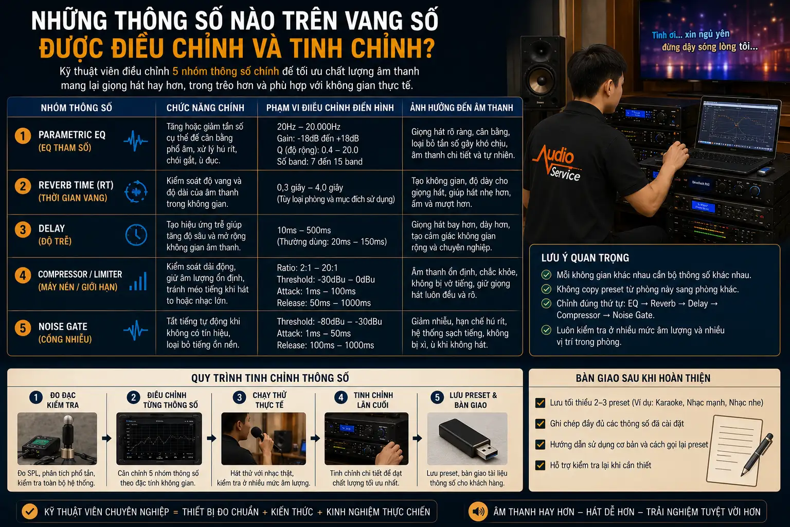 Thợ Chỉnh Vang Số Tại Hà Nội: Khi Nào Nên Gọi Kỹ Thuật Viên 3 Những Thông Số Nào Trên Vang Số Được Điều Chỉnh Và Tinh Chỉnh?