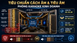 Cách âm và tiêu âm phòng karaoke kinh doanh cần đạt tiêu chuẩn nào?