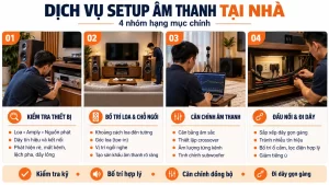 Dịch Vụ Setup Âm Thanh Tại Nhà Gồm Những Hạng Mục Nào?