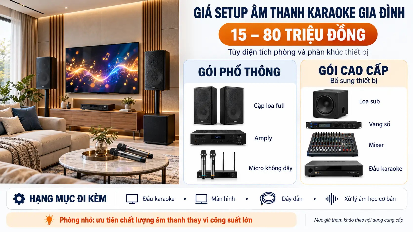 Giá Setup Âm Thanh Phòng Karaoke Gia Đình Là Bao Nhiêu?