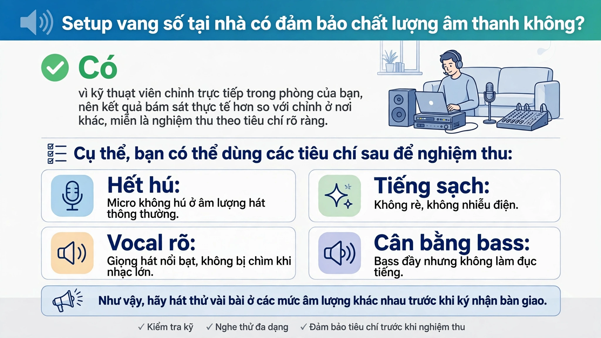 Setup vang số tại nhà có đảm bảo chất lượng âm thanh không?